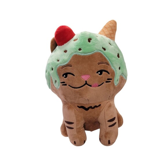 Moriah Elizabeth Plush Eustace Kitty Cat Ice Cream 12" Stuffed Animal Youtube - Picture 1 of 6